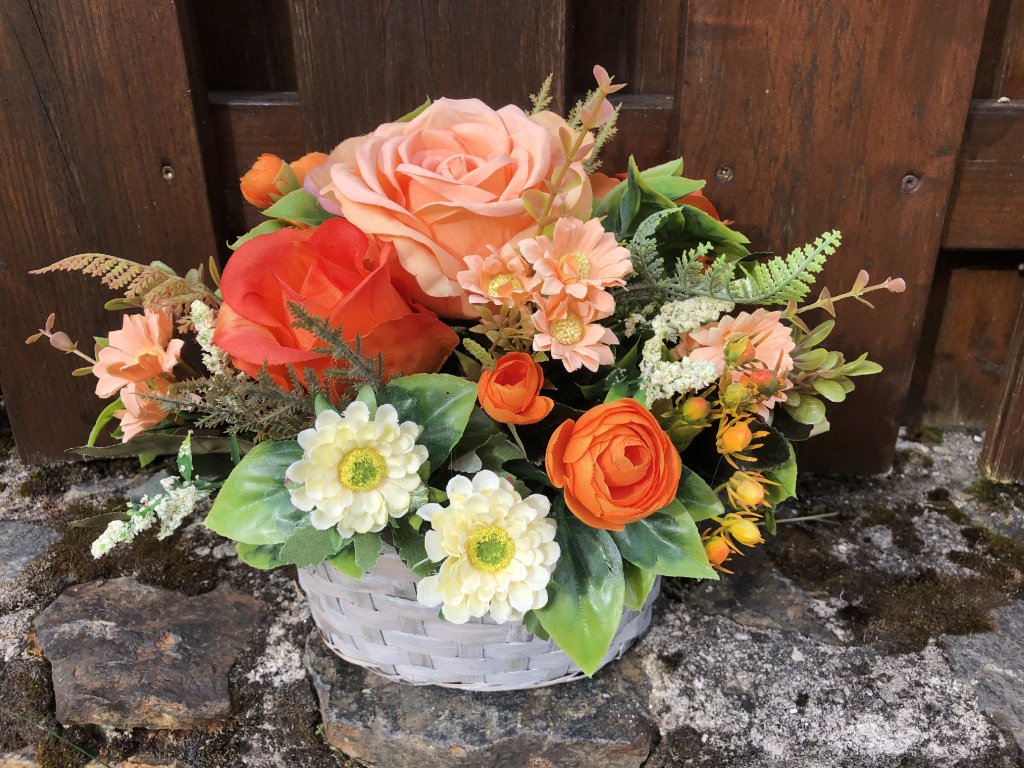 Dekorace na hrob celoroční set 2 ks